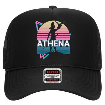 Athena Greek Goddess Of Wisdom And War High Crown Mesh Back Trucker Hat