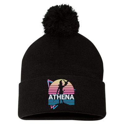 Athena Greek Goddess Of Wisdom And War Pom Pom 12in Knit Beanie