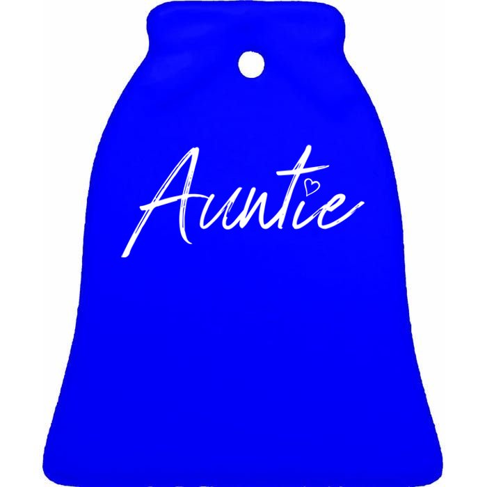 Auntie Great Gift Ceramic Bell Ornament