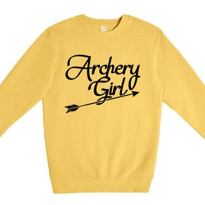 Archery Girl Gift Premium Crewneck Sweatshirt