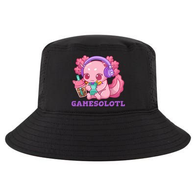 Axolotl Gaming Gamer Video Games Boba Tea Bubble Anime Cool Comfort Performance Bucket Hat