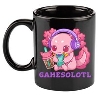 Axolotl Gaming Gamer Video Games Boba Tea Bubble Anime 11oz C Handle Ceramic Mug