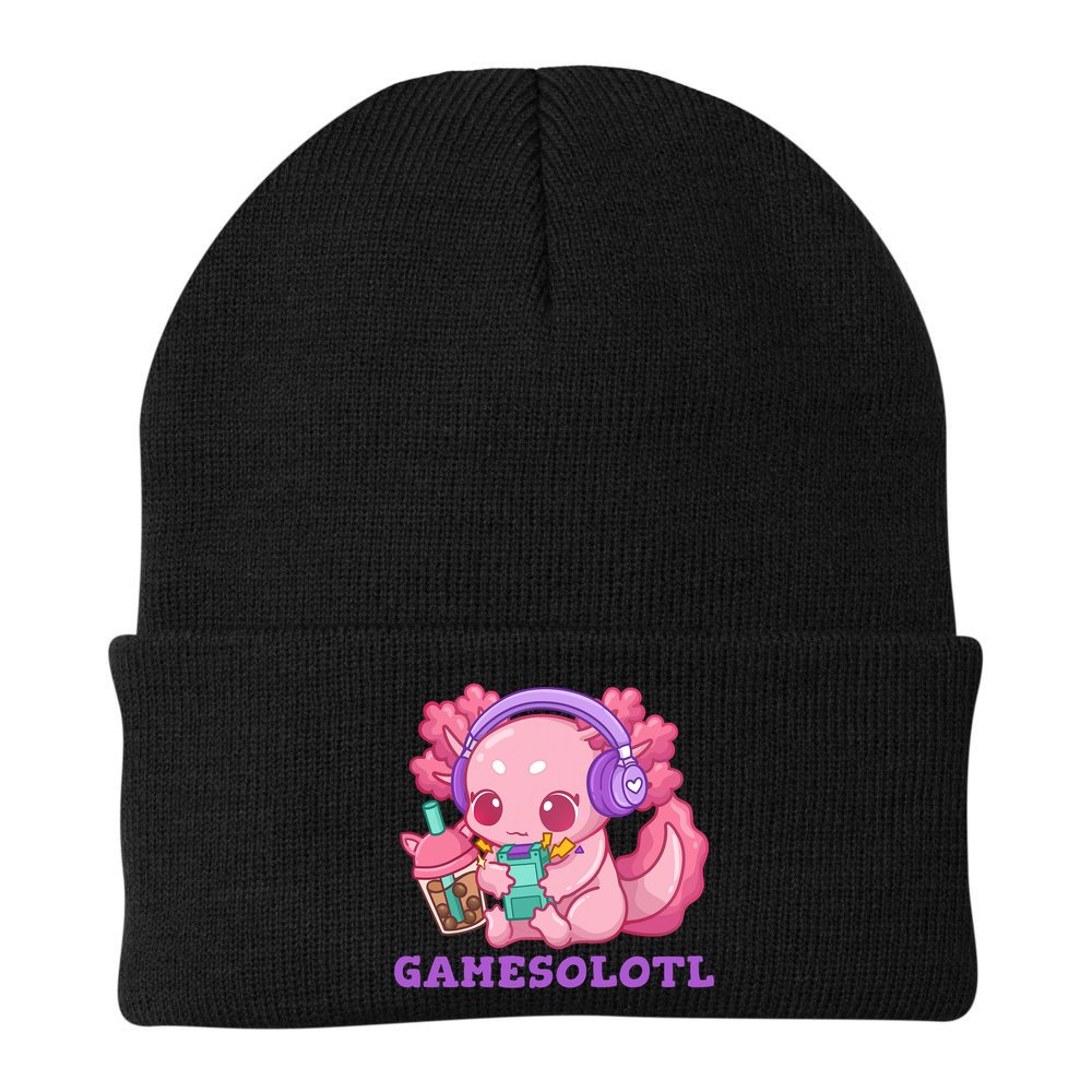 Axolotl Gaming Gamer Video Games Boba Tea Bubble Anime Beanie