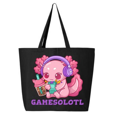 Axolotl Gaming Gamer Video Games Boba Tea Bubble Anime 25L Jumbo Tote