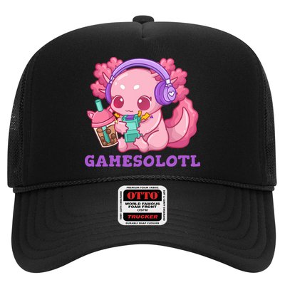 Axolotl Gaming Gamer Video Games Boba Tea Bubble Anime Hat