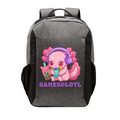 Axolotl Gaming Gamer Video Games Boba Tea Bubble Anime Vector Backpack
