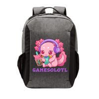 Axolotl Gaming Gamer Video Games Boba Tea Bubble Anime Vector Backpack