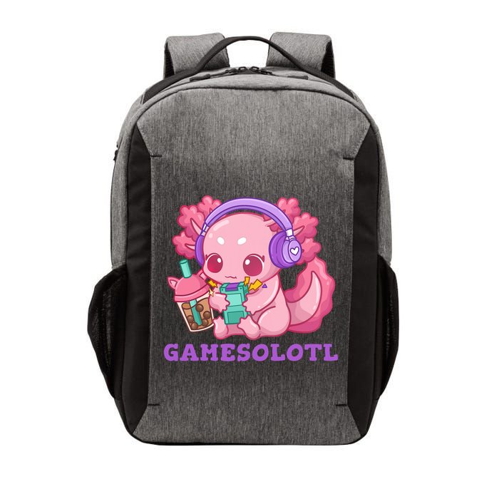 Axolotl Gaming Gamer Video Games Boba Tea Bubble Anime Vector Backpack