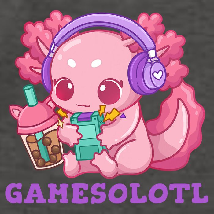 Axolotl Gaming Gamer Video Games Boba Tea Bubble Anime Vector Backpack