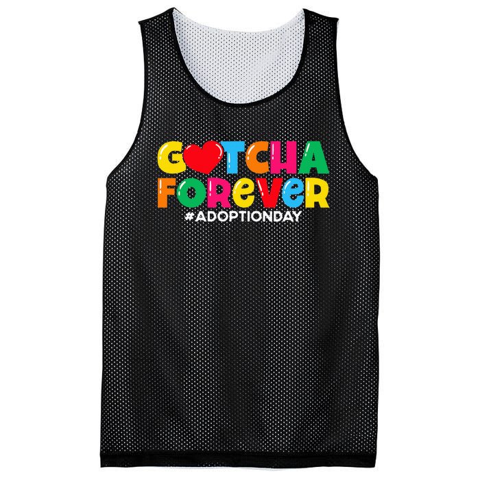 Adopt Gotcha Gotcha Forever Adoption Day Mesh Reversible Basketball Jersey Tank