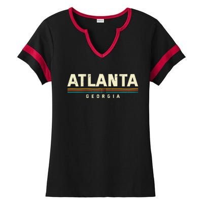 Atlanta Georgia GA Collection Atlantan Collectible Tourist Ladies Halftime Notch Neck Tee