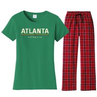 Atlanta Georgia GA Collection Atlantan Collectible Tourist Women's Flannel Pajama Set