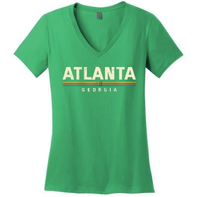 Atlanta Georgia GA Collection Atlantan Collectible Tourist Women's V-Neck T-Shirt