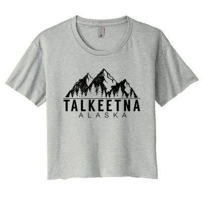 Alaska Giffunny Gift Talkeetna Alaska Gift Women's Crop Top Tee