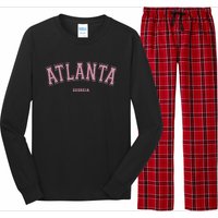 Atlanta Georgia Ga Varsity Style On Atlanta Long Sleeve Pajama Set