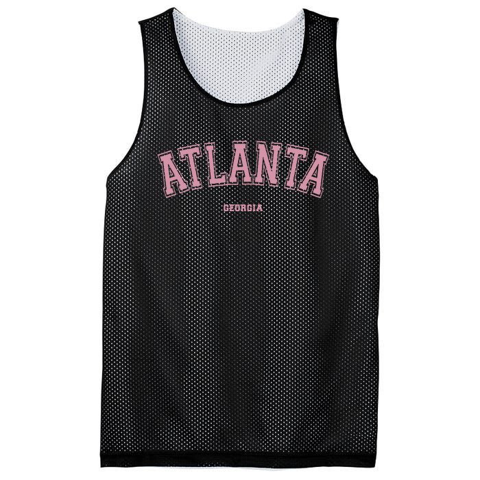 Atlanta Georgia Ga Varsity Style On Atlanta Mesh Reversible Basketball Jersey Tank