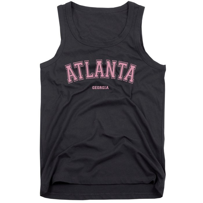 Atlanta Georgia Ga Varsity Style On Atlanta Tank Top