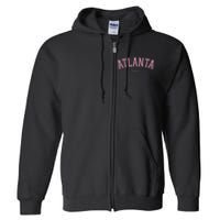 Atlanta Georgia Ga Varsity Style On Atlanta Full Zip Hoodie