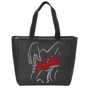 Acoustic Guitar Guitarist Bass Player Musician Gift  Zip Tote Bag