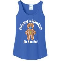 Angry Gingerbread Gift Christmas Is Cancelled Bite Me Meaningful Gift Ladies Essential Tank