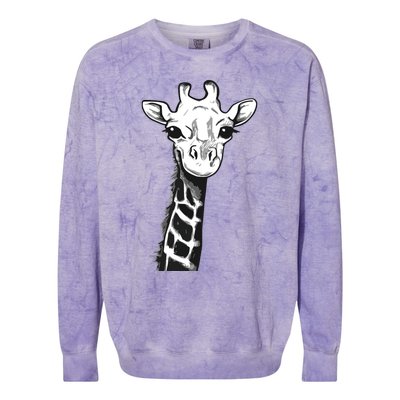 Animal Gift Graphic Safari Zoo Tee Giraffe Colorblast Crewneck Sweatshirt