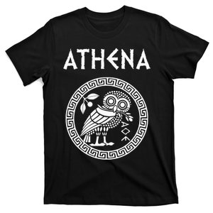 Athena Greek Goddess Of Wisdom And War Athenian Owl Symbol T-Shirt