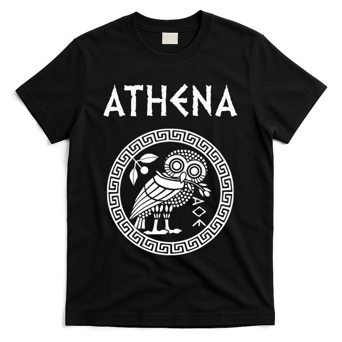 Athena Greek Goddess Of Wisdom And War Athenian Owl Symbol T-Shirt