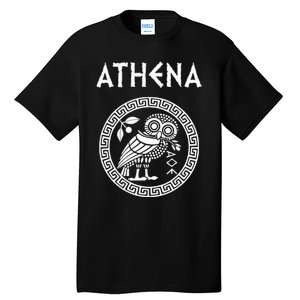 Athena Greek Goddess Of Wisdom And War Athenian Owl Symbol Tall T-Shirt