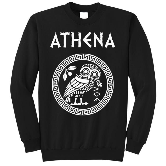 Athena Greek Goddess Of Wisdom And War Athenian Owl Symbol Tall Sweatshirt