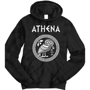 Athena Greek Goddess Of Wisdom And War Athenian Owl Symbol Tie Dye Hoodie