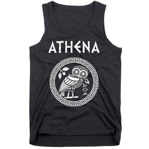 Athena Greek Goddess Of Wisdom And War Athenian Owl Symbol Tank Top