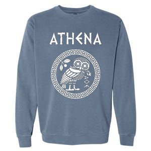 Athena Greek Goddess Of Wisdom And War Athenian Owl Symbol Garment-Dyed Sweatshirt