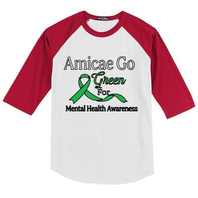 Amicae Go Green For Mental Health Kids Colorblock Raglan Jersey