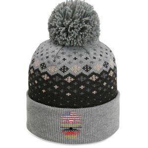 American Grown Ger Roots America Gery Tree Flag Gift The Baniff Cuffed Pom Beanie