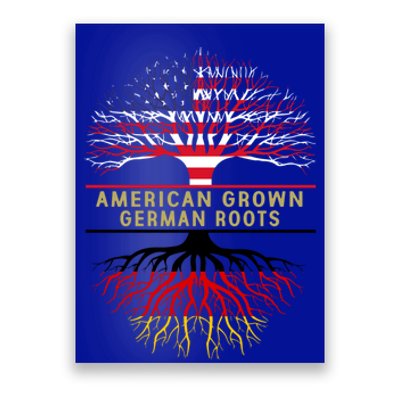 American Grown Ger Roots America Gery Tree Flag Gift Poster