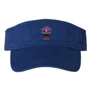 American Grown Ger Roots America Gery Tree Flag Gift Valucap Bio-Washed Visor