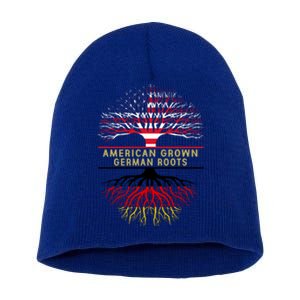 American Grown Ger Roots America Gery Tree Flag Gift Short Acrylic Beanie