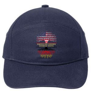 American Grown Ger Roots America Gery Tree Flag Gift 7-Panel Snapback Hat