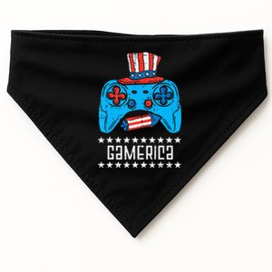 American Gamer Gamerica 4Th Of July Gaming USA-Made Doggie Bandana