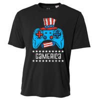 American Gamer Gamerica 4Th Of July Gaming Cooling Performance Crew T-Shirt