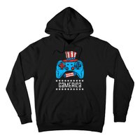 American Gamer Gamerica 4Th Of July Gaming Hoodie