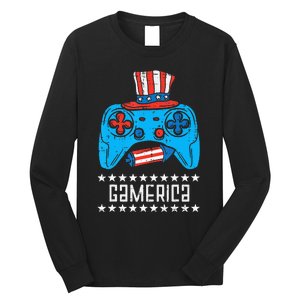 American Gamer Gamerica 4Th Of July Gaming Long Sleeve Shirt