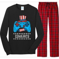 American Gamer Gamerica 4Th Of July Gaming Long Sleeve Pajama Set