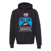 American Gamer Gamerica 4Th Of July Gaming Premium Hoodie