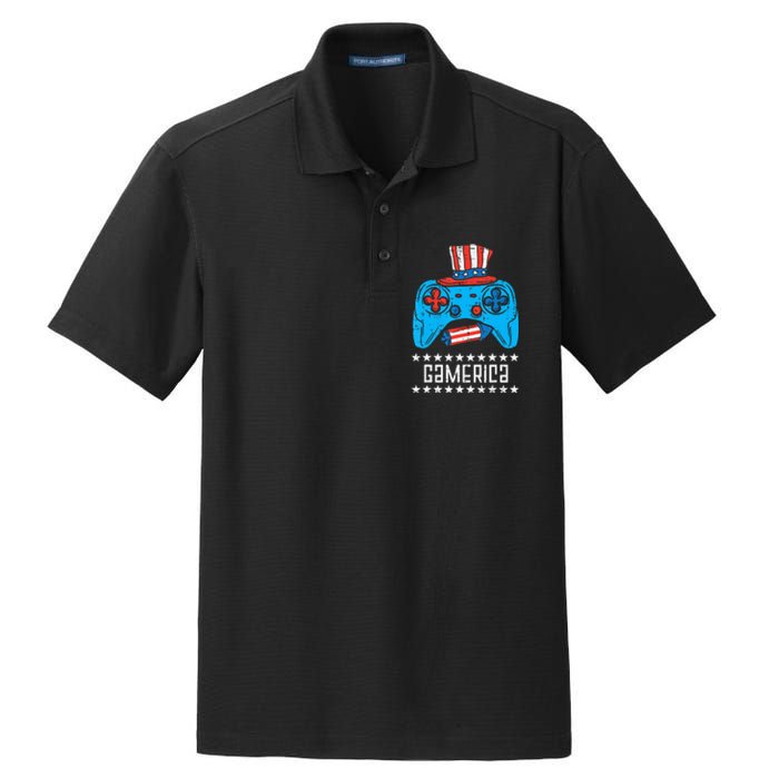 American Gamer Gamerica 4Th Of July Gaming Dry Zone Grid Polo