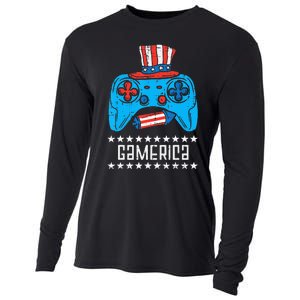 American Gamer Gamerica 4Th Of July Gaming Cooling Performance Long Sleeve Crew