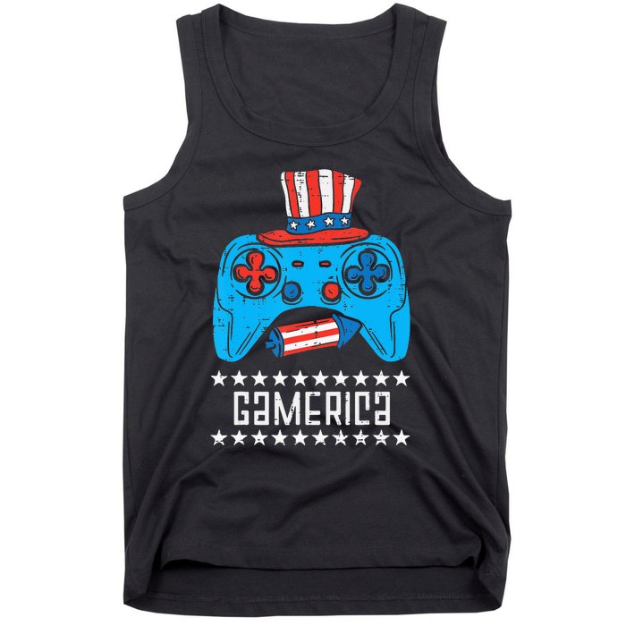 American Gamer Gamerica 4Th Of July Gaming Tank Top