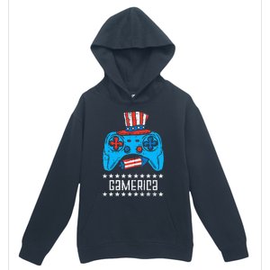 American Gamer Gamerica 4Th Of July Gaming Urban Pullover Hoodie