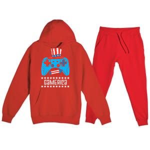 American Gamer Gamerica 4Th Of July Gaming Premium Hooded Sweatsuit Set