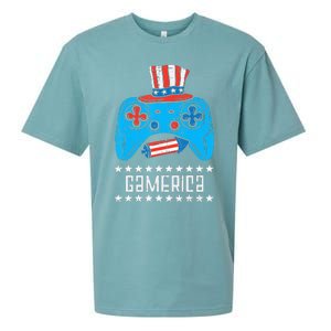 American Gamer Gamerica 4Th Of July Gaming Sueded Cloud Jersey T-Shirt